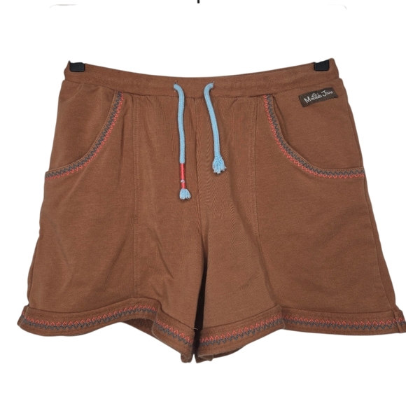 Matilda Jane Frances French Terry Brown Drawstring Shorts Girls Youth Size 12 - Picture 1 of 8